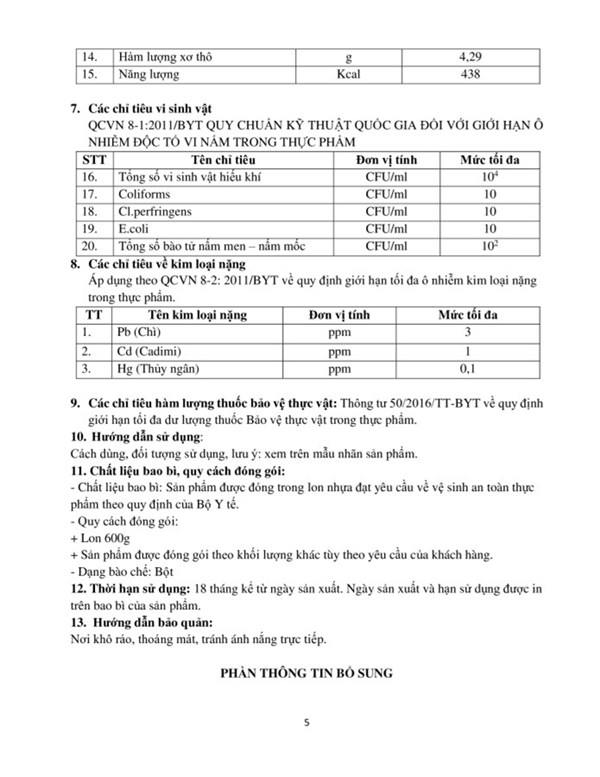 Ngũ cốc Vina Cereal Trường Xuân